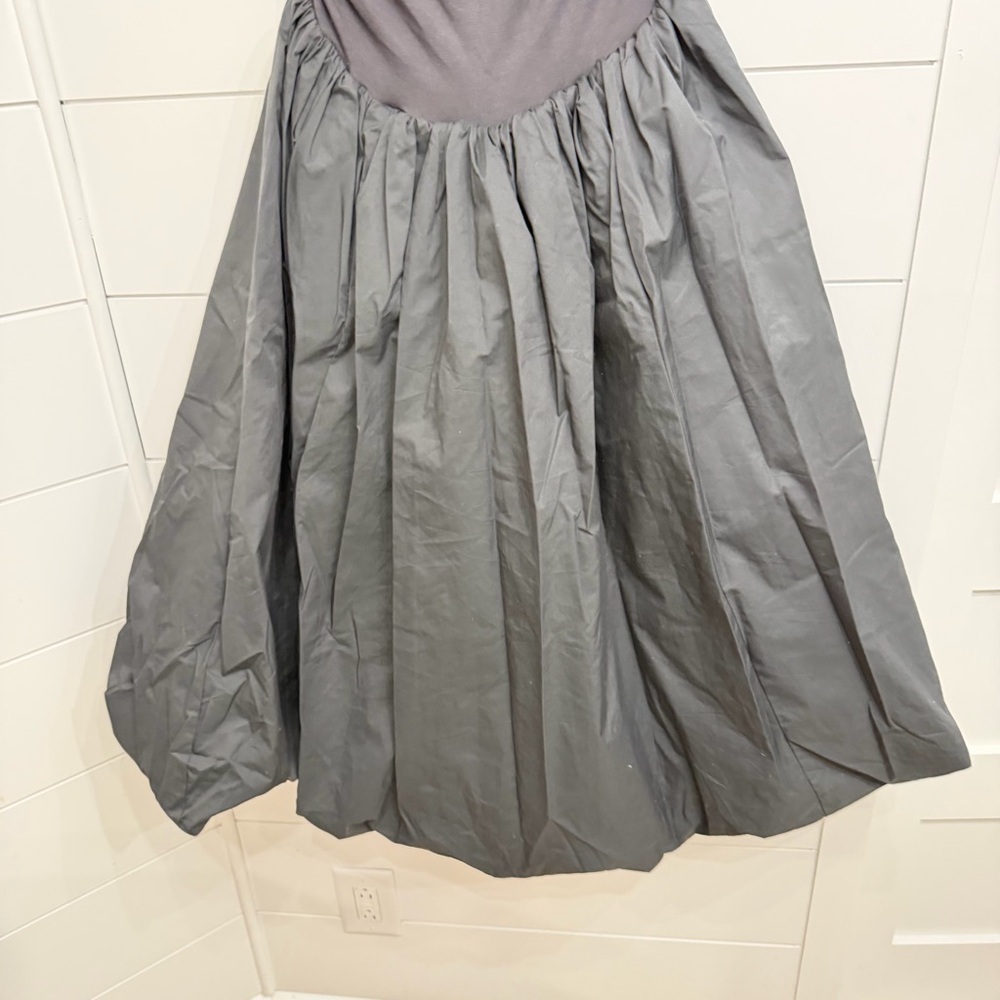 Amy Lynn Alexa Dark Gray Puffball Midi Dress Size Medium 23750 - Picture 12 of 14